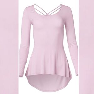 Elegant Pink Strappy Back Women's Top